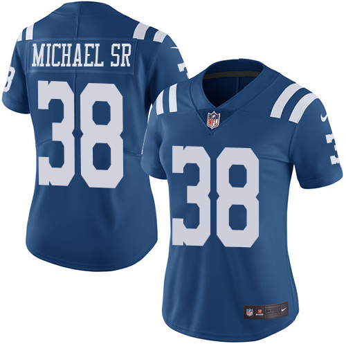 Indianapolis Colts #38 Limited Christine Michael Sr Royal Blue Nike NFL Women Rush Vapor Untouchable Jersey->indianapolis colts->NFL Jersey